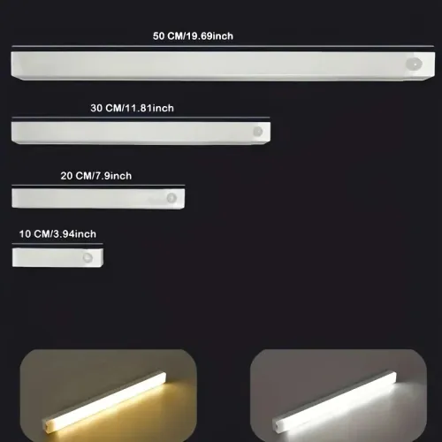 LED Motion Sensor Light Wireless LED Night Light Type C Rechargeable Light Cabinet Wardrobe Lamp Staircase Backlight For Kitchen