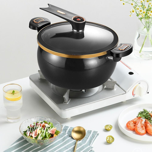 8L Ceramic Enamel Micro-Pressure Pot (28cm Large-Capacity Non-Stick Stew Pot)