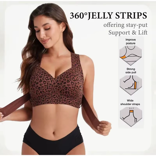 Women Posture Corrector Bra（Front Closure Wireless Support Bra with Cross-Back Design and Push Up Fit）