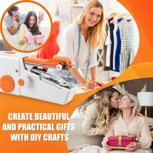 Portable Hand Sewing Machine,Electric Sewing Machine For Home And Travel, Quick Sewing For Fabrics, Clothing