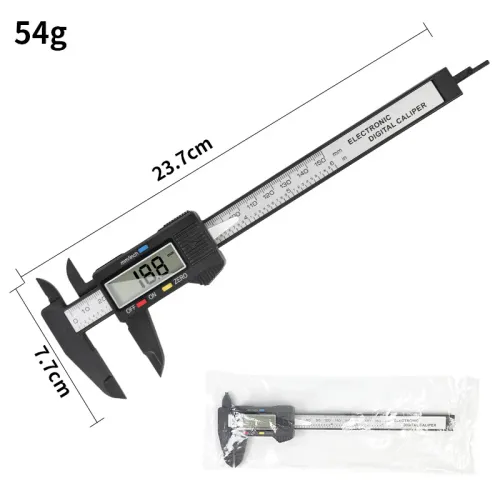 1PC Digital Electronic Caliper LCD Large Screen Carbon Fiber Vernier Caliper for Inner Outer Diameter Measurement
