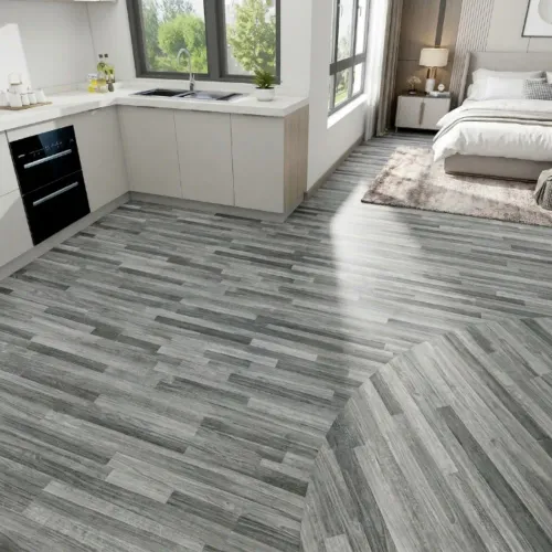 7pcs Thicken Wood Peel and Stick Anti-Scratch Self-Adhesive Vinyl Floor Sticker for Living Room Bedroom