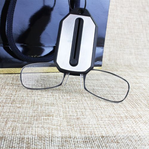 Telescopic nose clip reading glasses, stylish, high-definition, foldable, and ultra lightweight