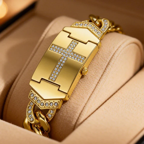 🥳 2026 Bestseller & Hot Seller 💎⌚ — 50% OFF Special Offer! Sparkling Crystal Cross Watch — Geometric Rectangular Dial, Premium Metal Strap. Elegant, Classic, and Timeless. ✨🕊️