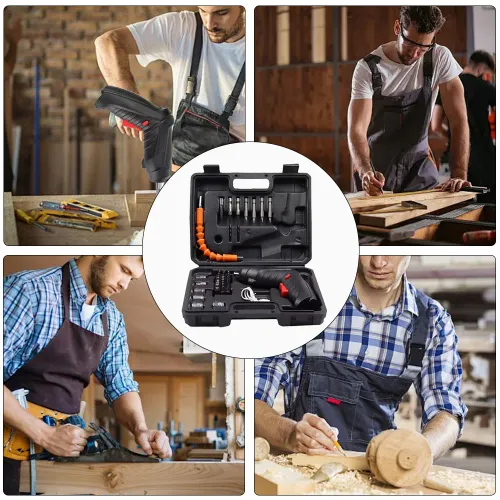 47 piece 3.6V Electric Screwdriver Rechargeable Home Lithium Drill LED Lighting Electric Screwdriver Set