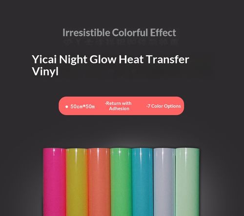 Luminous Heat Transfer Vinyl Film Iron on T-shirts Glow in the Dark HTV Printing Clothes Textiles Decor For cut