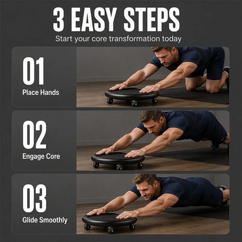 Abdominal Roller Wheel Disc with Knee Mat+Kneeling pads to prevent injury