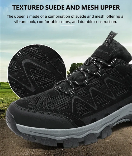 Men s Athletic Work Shoes Arch Support Wide Toe Box Breathable Lightweight Non Slip Built for Hiking Outdoor Use