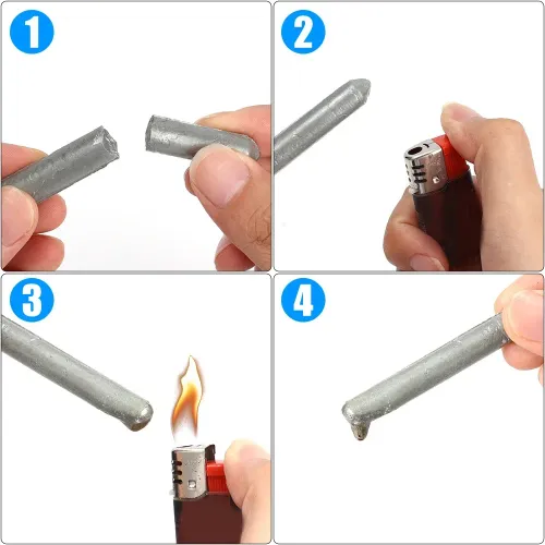 10pcs Multipurpose Metal Welding Repair Rod Simple Operation Low Temp Melting Stick for Daily Alloy Crack Damage Mending Work