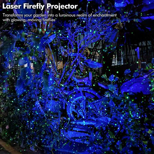 Firefly-shaped garden lights, solar-powered, for outdoor use.