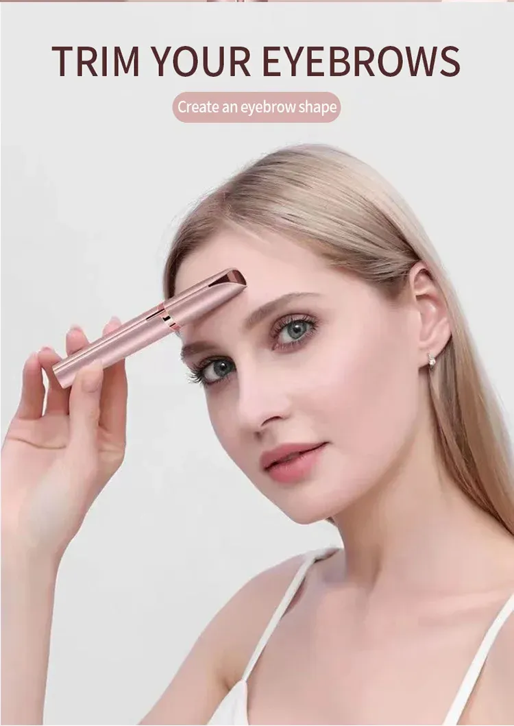 2026 New Electric Eyebrow Trimmer Pen Automatic Hair Removal Razor for Women Men Facial Shaver Beauty Tool Epilator