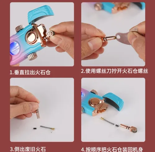 NEW Top Double Fire Inflatable Lighter with Direct Charge and Bright Fire Easily Switch Windproof Perspective Window Lighter