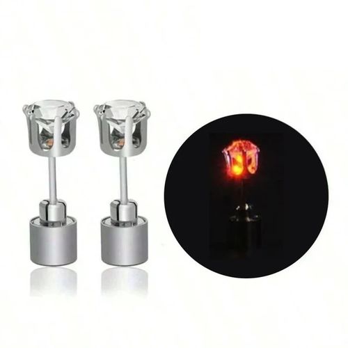 A pair Stylish LED-illuminated crown earrings