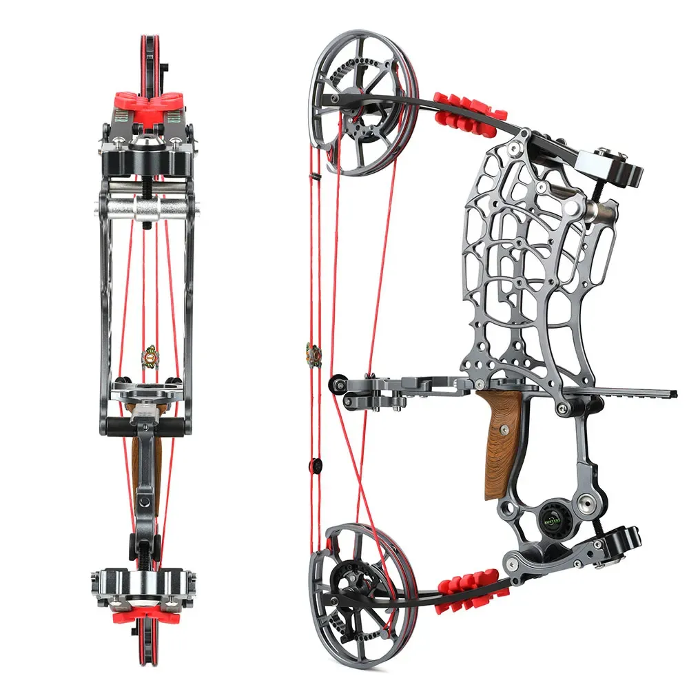 30-70lbs Compound Bow 7075 Aviation Aluminium Archery Arrow Shooting Steel Ball for Right Hand Hunting Target Dual Purpose Bow