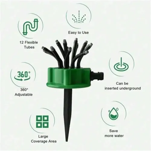 Hot-Selling 360-Degree Garden Automatic Multi-Head Sprinkler Watering Nozzle