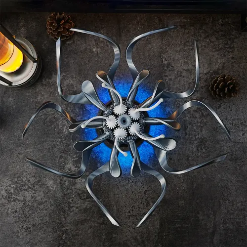 Creative Rotating Luminous Mechanical Flower