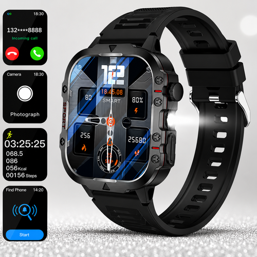 📣💧Waterproofing Ultimate Outdoor Companion⌚ Rugged Outdoor Smart Watch - 100+ Sports Modes