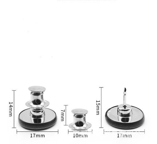 30-Piece Mixed Metal Buttons Set – Adjustable & Detachable in Bronze & Silver