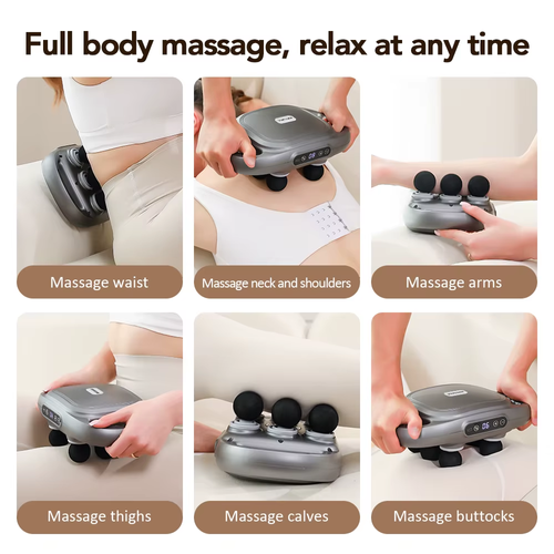 6-Head High-Frequency Vibration Body Massage Fascia Gun