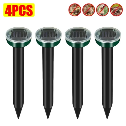 4PCS Outdoor Solar Powered Animals Repeller Outdoor Waterproof Repellent for Outdoor Lawns Garden Farmland Plant Protection