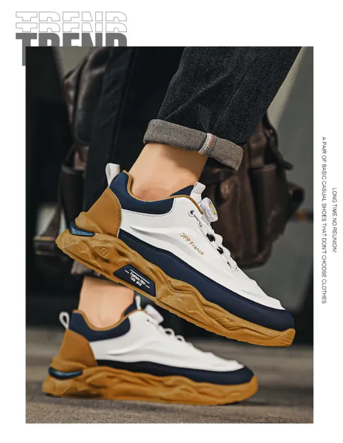 New men's sports shoes, multifunctional anti slip running shoes, thick soled outdoor walking shoes