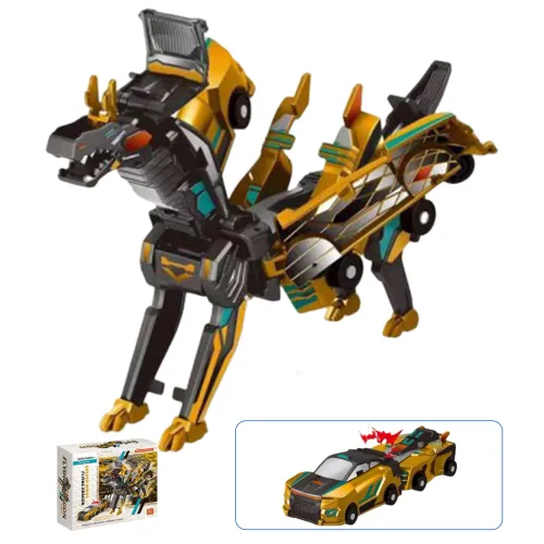 Unicorn Transformer Magic Transformation Super Combination Car Toy 2 In 1 Kids Magnetic Collision Transforming Car Diy Toy
