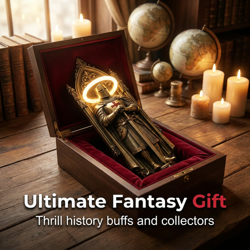 🙏 Guardian of God Wall Lamp – Medieval Knight Sconce with Warm Holy Glow | Protect Your Home in Style | Limited Offer!​ 🕯️