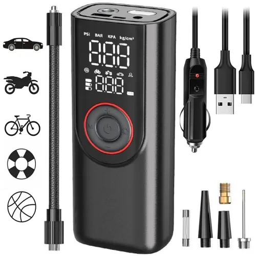 Wireless Tire Inflator Pump Portable Car Air Compressor Fast Inflate Air Pump