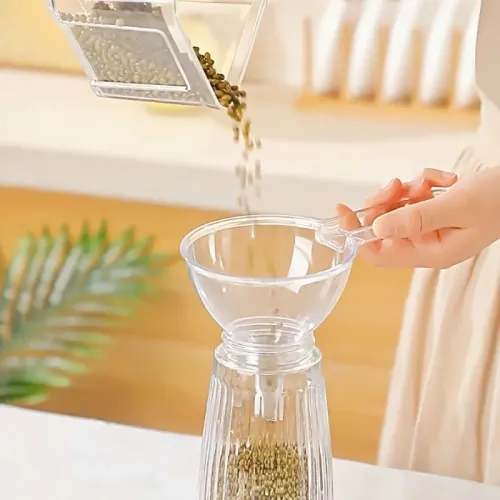 Two-in-One Filter Funnel with Strainer Plastic Wide Mouth Funnel for Straining Juice Soy Milk Flour Kitchen Cooking Baking Tools