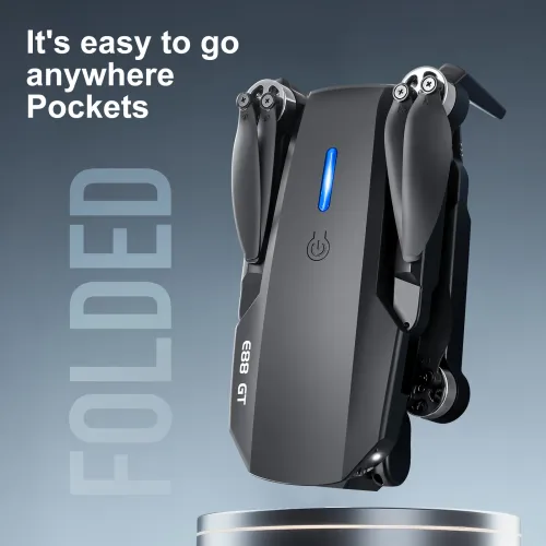 12.5cm large screen WIFI FPV drone, equipped with 8K high-definition camera, foldable quadcopter, aerial photography, live streaming, gift travel