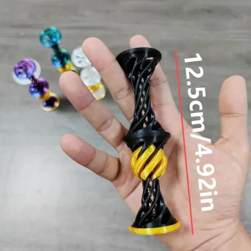 3D Printed Impossible Pyramid Passthrough Fidget Toys Double Layer Helical Tree Diversification Kids Decompression Ornament Gift