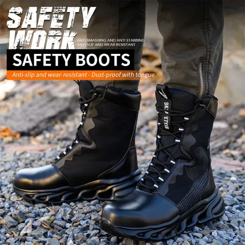 Anti smashing and anti stabbing sports safety shoes