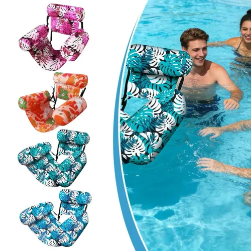 Inflatable swimming pool float ring, float lounge chair, durable, party beach lake play float chair