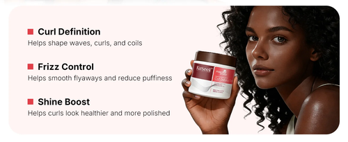 Karseell Curl Defining Cream for Wavy, Curly and Coily Hair, Leave-In Styling Cream to Help Control Frizz, Define Soft Curls