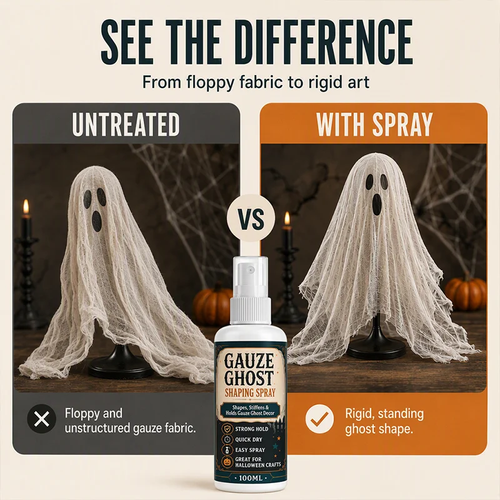 Halloween spray for quickly drying and stiffening fabrics