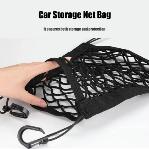Car Storage Net Bag Between Seats Car Divider Child Safety Net Pet Barrier Elastic