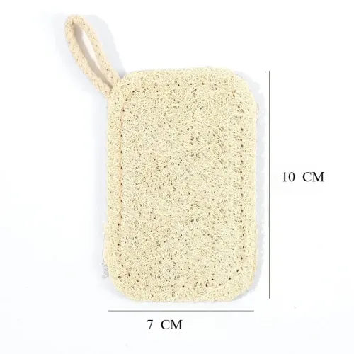 10PCS  Natural Loofah Sponge Dish Scrubber Vegetable Fiber Reusable Eco Friendly Oil Stain Remover With Hanging Rope Kitchen Cleaning