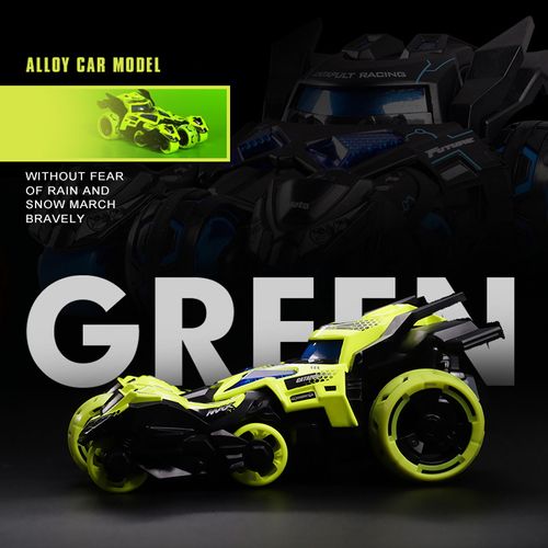 Three-in-One Alloy Bullet Shooting Car with Elastic Band, Lights, Music, and Cool Model