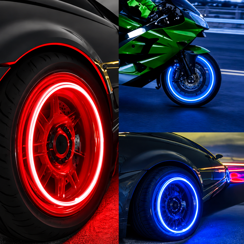 10pcs Car Tire Valve Cap Lights Multi-Color Flash Durable LED Tire Lights Cap For Car Moto Bicycles Electric Vehicles Tire Valve Cap