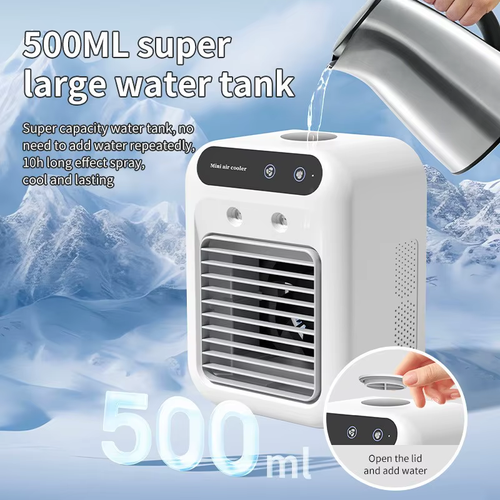 Portable USB Desk Cooler Fan With Humidifier