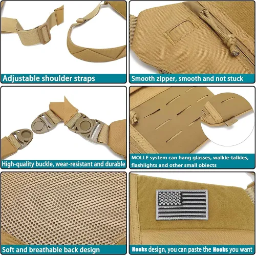 Anti-theft Bag Chest Bag Underarm Bag Men Hidden Agent Molle Combat Shoulder Bag Outdoor Travel Wallet Phone Key Anti Theft Bag