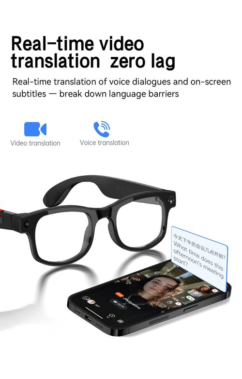 Smart Glasses: 1080p Video Calls with Image Stabilization, 8MP Camera, AI Translation, and Outdoor Sunglasses Functionality