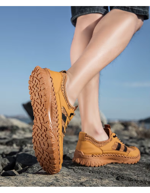 Breathable Men's Flat-Soled Sports Shoes for Summer