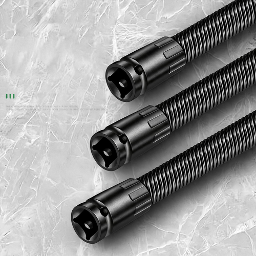 3pcs 250mm Flexible Socket Extension Ratchet Drive Socket Extension Bar Bendable Elastic Joint Head Post Connecting Link