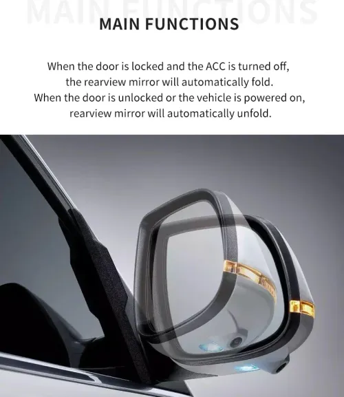 Automotive Smart Side Mirror Folding System Car Side Rear View Mirror Folding Controller Vehicles Electric Mirror Folding Switch