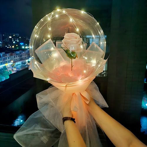 LED balloon with a rose for unforgettable moments