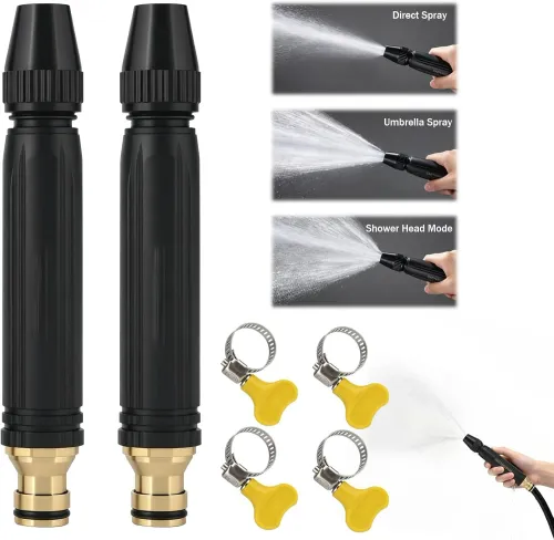 2pcs Diamond Nozzle High-Pressure Water Gun for Household Car Wash Garden Watering Pipe Adjustable
