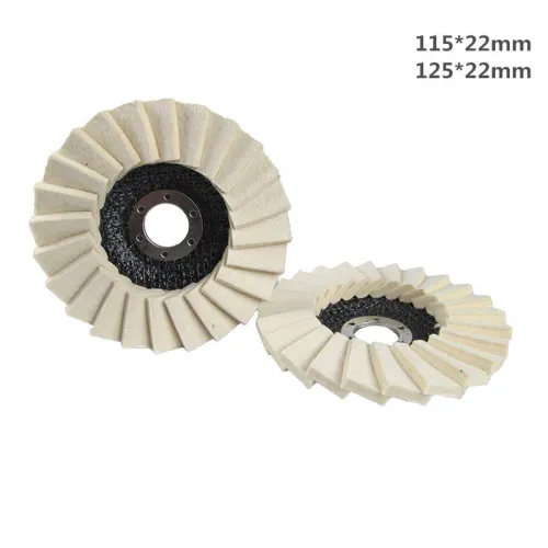 115 125mm Wool Felt Polishing Pad Sturdy Angle Grinder Louver Polishing Disc for Metal Ceramic Polishing Wheel Grinding Tool