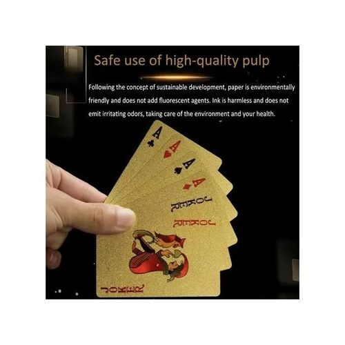 Gold-plated durable PVC waterproof playing cards