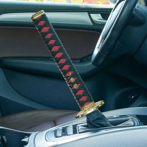 Universal Car Shift Knob, Katana Samurai Sword Metal Weighted Shifter 150mm 200mm 250mm, Fits Most Car Accessories